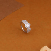 Eternity  stone engagement ring diamond studded band